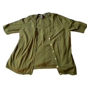 2 Piece Matching Top and Cardigan Set